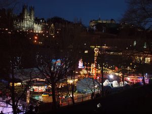 Festive lights in Edinburgh