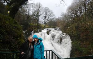 Maria and Bunny at Swallow Falls in Wales