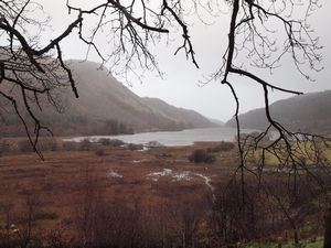 Rugged Welsh countryside in winter