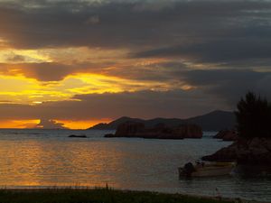 Picture perfect sunset from La Digue