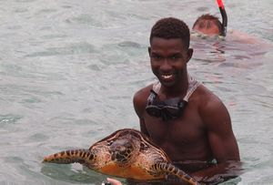 Two locals in the Seychelles