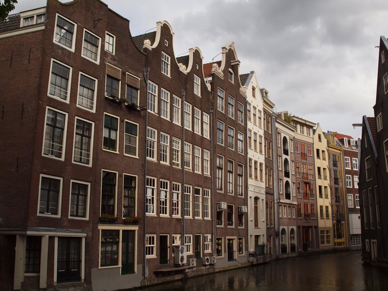 Curved buildings around the canals