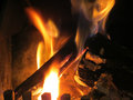 One of the highlights of the cottage - a roaring fire all day everyday