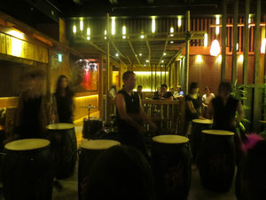Wickedly fast drummers at the Japanese resturant for Brooke's hen party