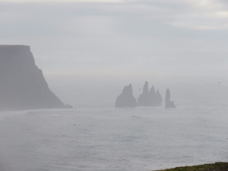 The Reynisdrangar rock pillars