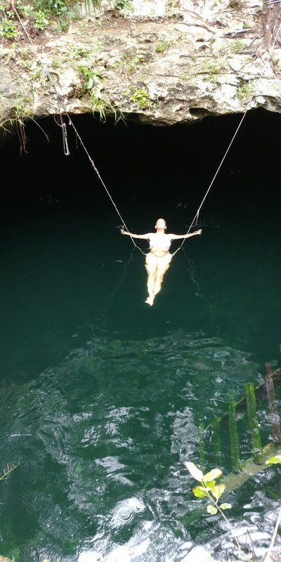 The swing at Calavera cenote