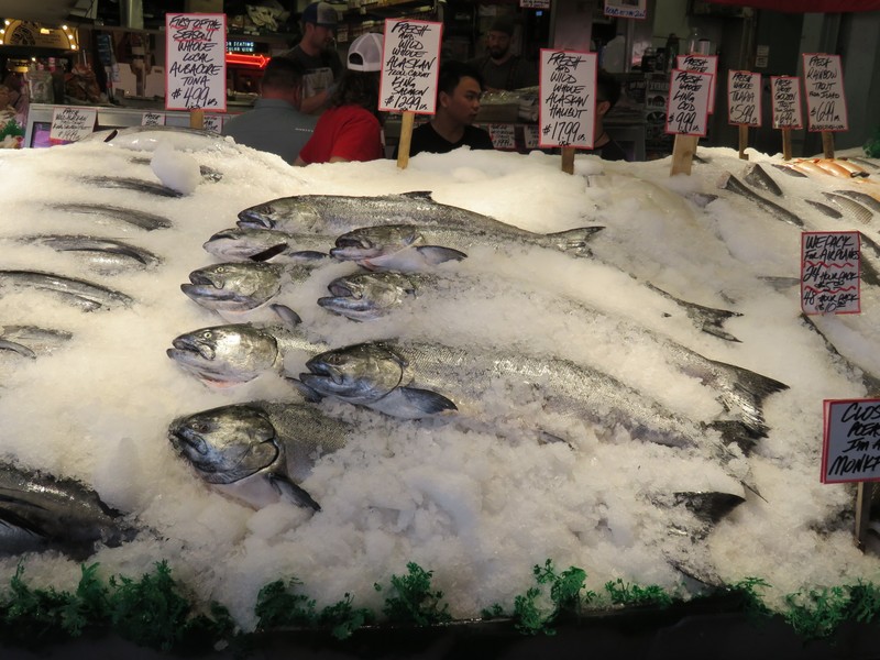 Salmon in Pike Place Market