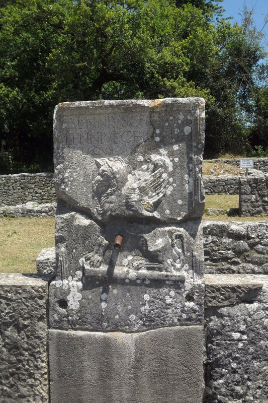 11 Water fountain with Griffin Saepinum ruins near Sepino Italy  (65)