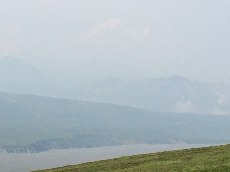 Mt. McKinley, through the smoke.