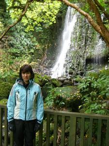 Rachael is overwhelmed by the Matai falls