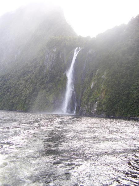 Waterfall at Milford Sound