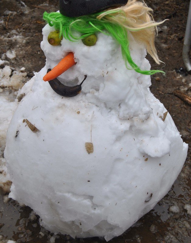 Building a snowman!