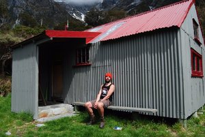 Douglas Rock hut after 3hr tramp
