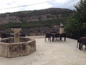 the terrace at "Hostal Cuenca"