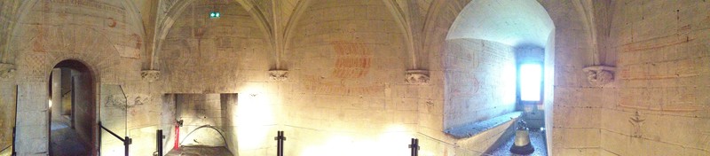 The prison with graffiti from the 1500s