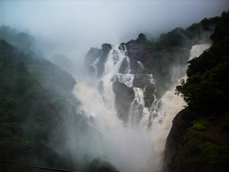 Closeup of the mighty Dudhsagar falls