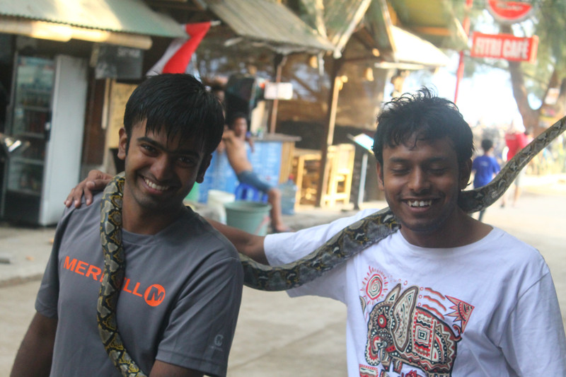 I and Harsh with the python
