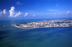 Aerial view of Belize City