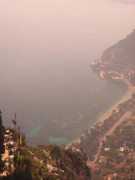view form midevil town near nice...throuogh polerized sunglasses 