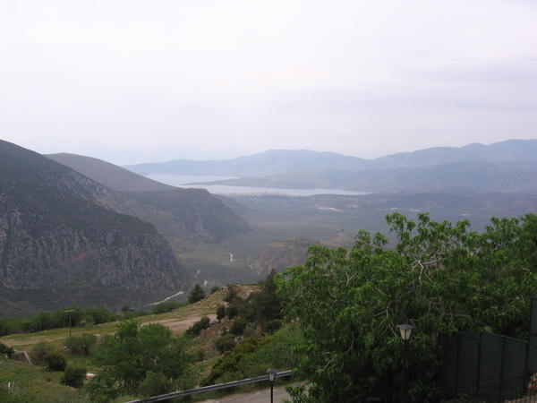 view of mountins, vally and coast at delphi