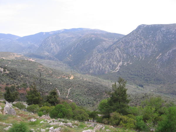 view of mountins and vally at delphi