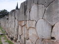 rock wall along the sacred way 