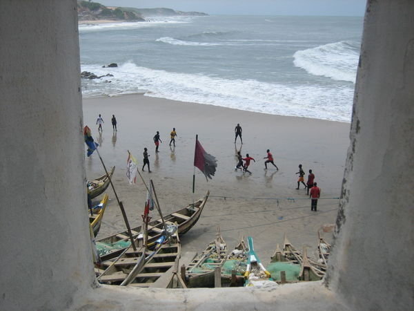Beach soccer and slave forts