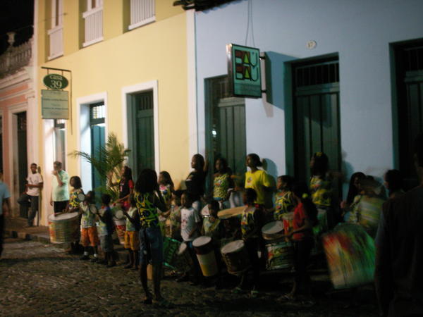 A random group playing on the streets of Salvador