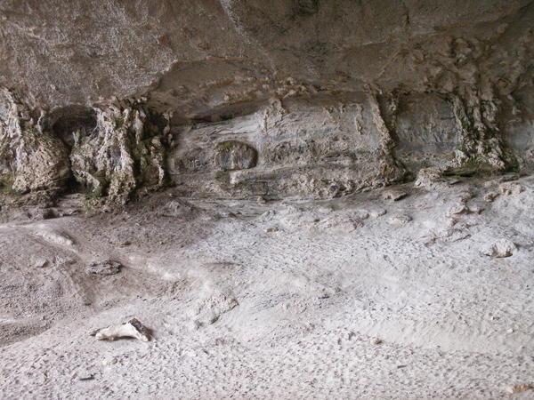 The walls of the cave