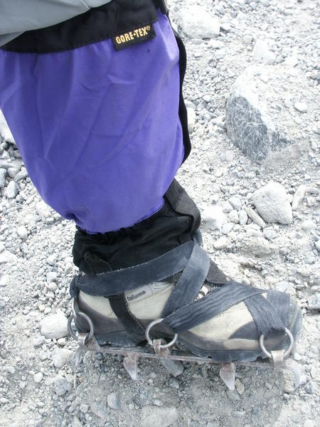 Crampons on - Ready to get on that glacier
