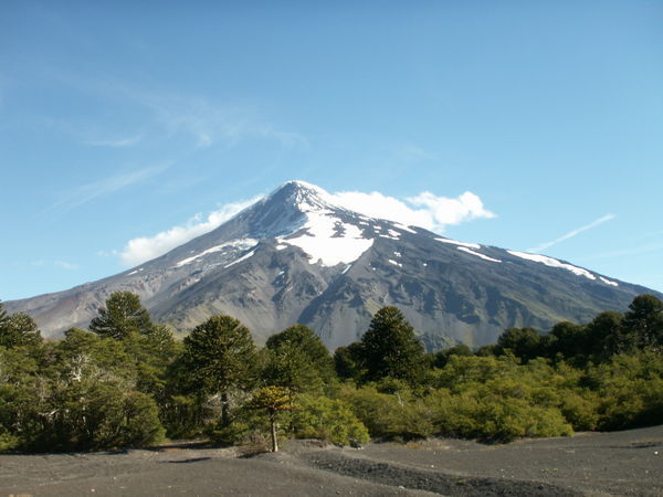 The first glimps of Volcano Villarrica