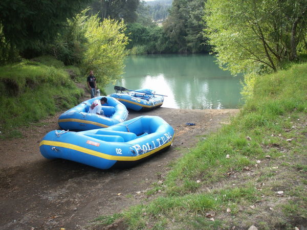 The white-water rafting boats