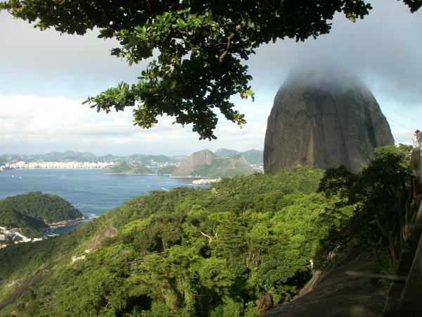 The Sugar Loaf Mountain in a cloud