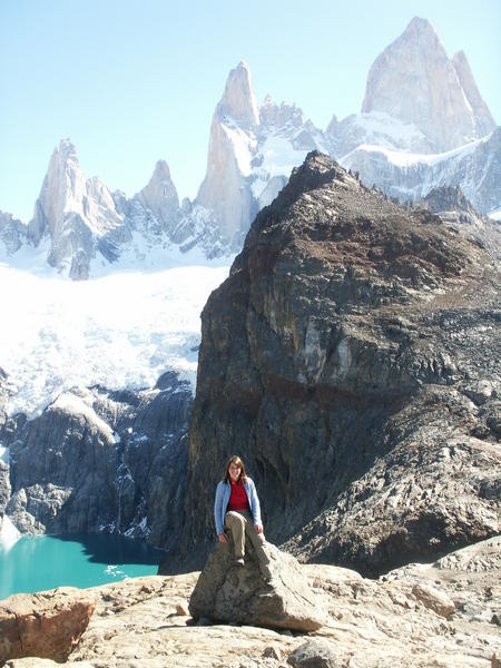 Mira with a close up of Poincenot and Fitz Roy