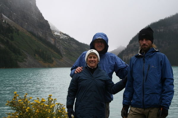 The Edwards infront of Lake Louise