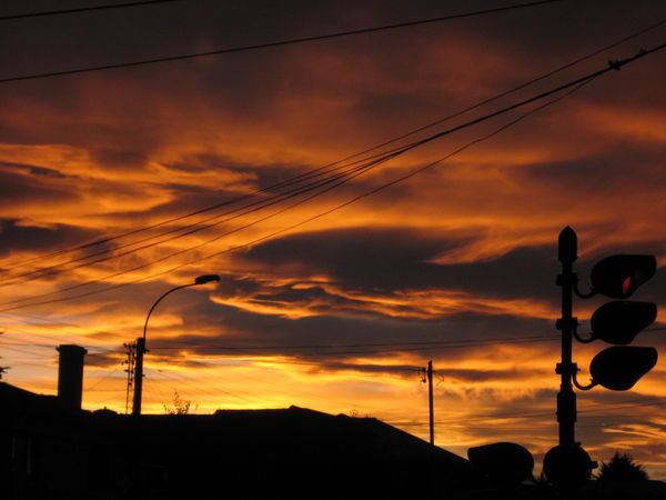 sunset in Punta Arenas