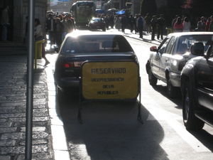 parking is tight in La Paz