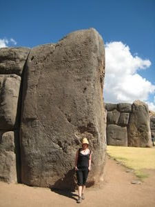 me infront of a very big stone, Sacsayhuamán