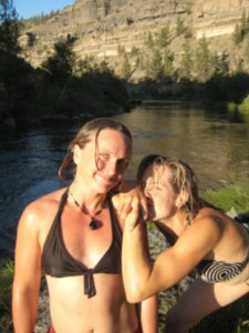 Heather and I cooling off