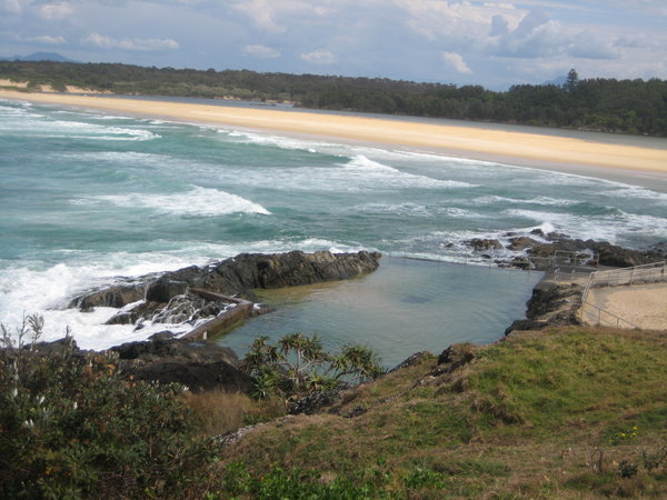 the rock pool in Sawtell