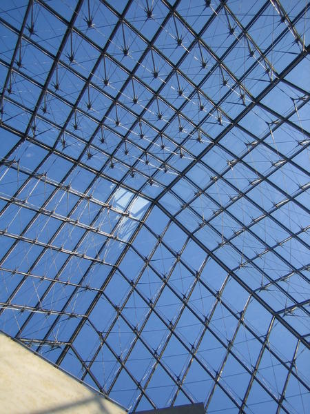inside the Louvre pyramid