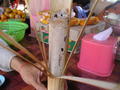 Khmer snack - rice cake inside the bamboo stick