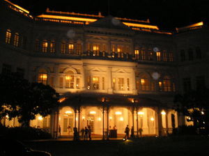 The Raffles Hotel in the evening light