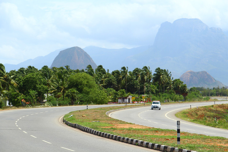 Beautiful turning at NH 44 with Mountain view
