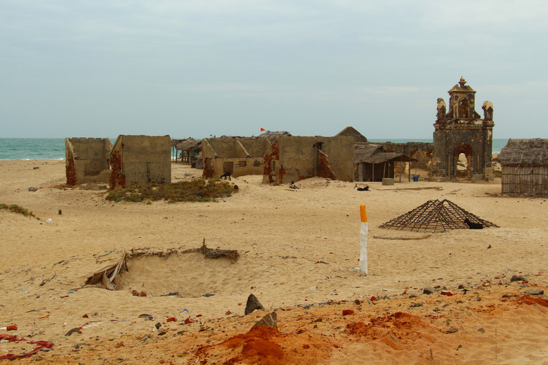 Ruins of Church Ghost Town Dhanuskodi