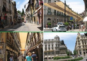 Walking by streets in Granada