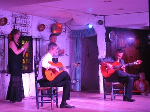 Flamenco guitar players and singers