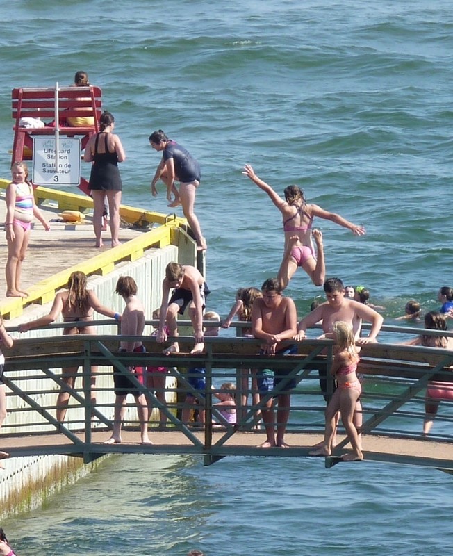 Jumpers at Basin Head Beach