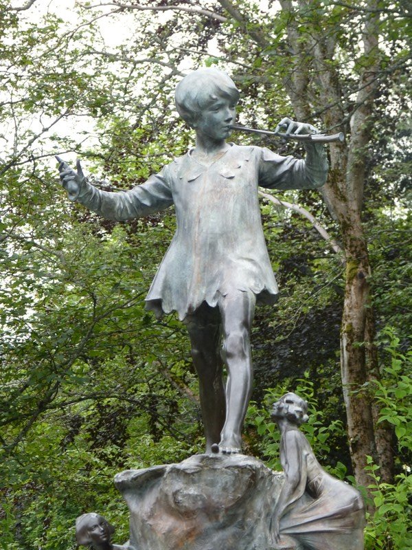 Statue of Peter Pan at. Bowring Park in St. John's