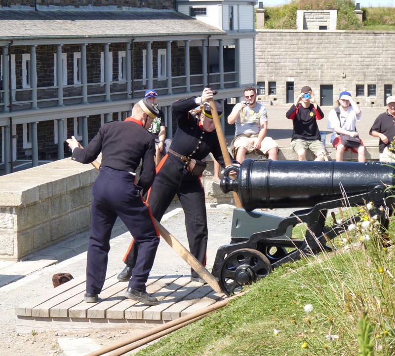 Moving the cannon at the Citadel in Halifax
